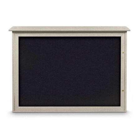 United Visual Products Outdoor Enclosed Combo Board, 72"x36", Gold Frame/Green & Apricot UVCB7236ODG-GREEN-APRICOT
